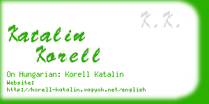 katalin korell business card